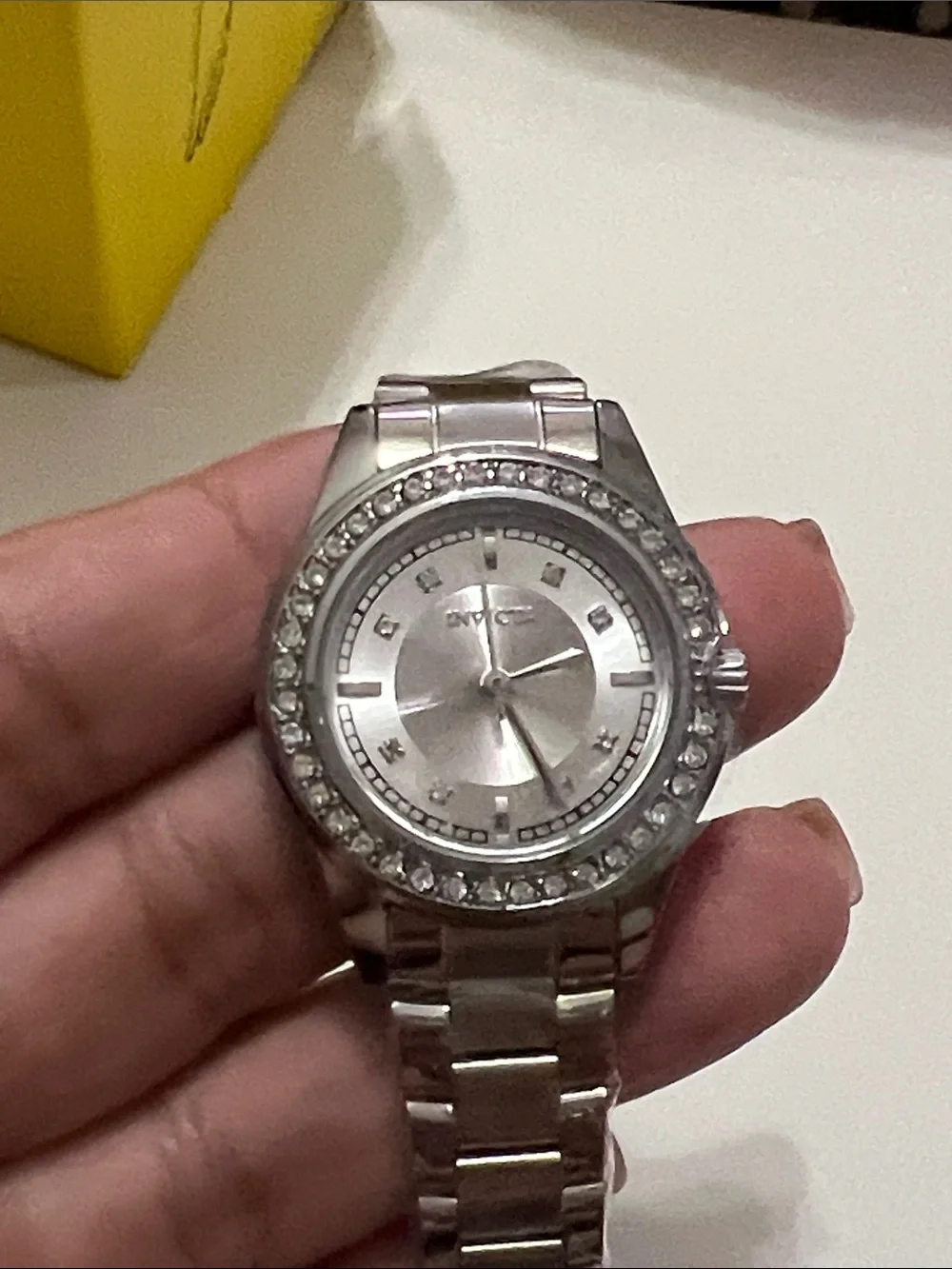 Invicta 69431 Women’s Silver-Tone Watch Crystal Bezel Stainless Steel 30mm case